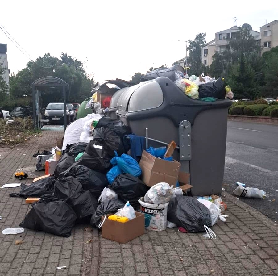 Преполни контејнери за отпад во Скопје