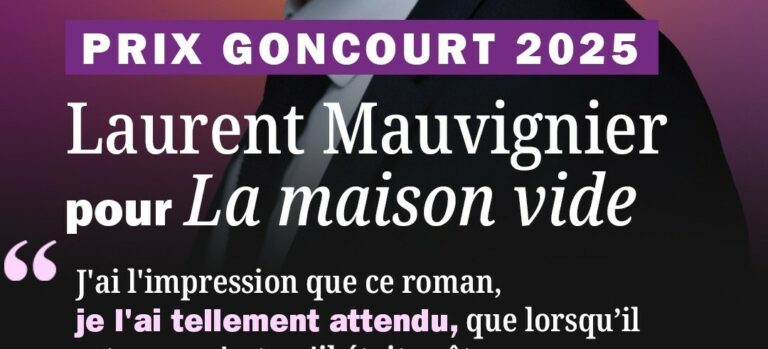 Лоран Мовиње со Гонкуровата награда во Париз