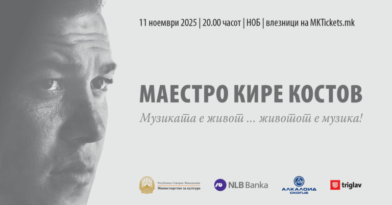 Плакат за концерт во чест на маестро Кире Костов
