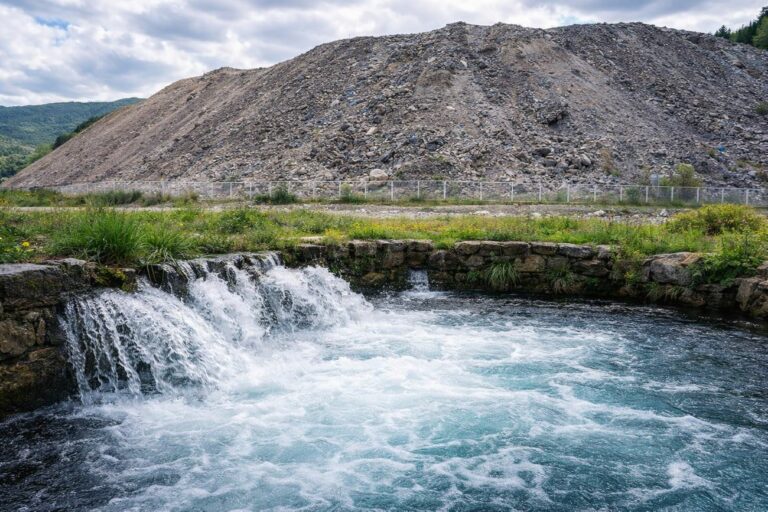 Претстава на извор и јаловина во негова близина